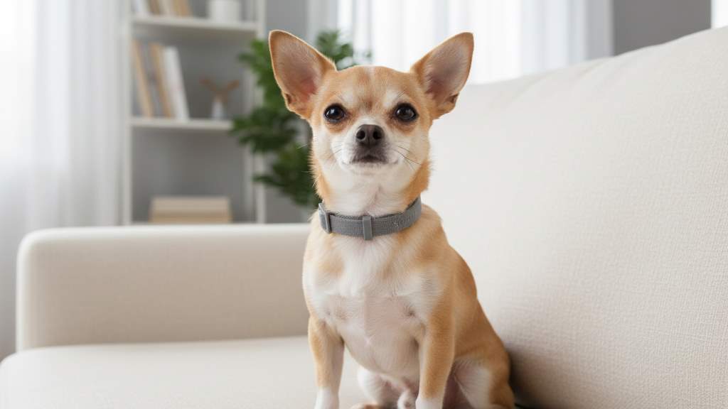 8-month flea protection collar on a Chihuahua