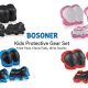 BOSONER kids protective gear set including knee pads, elbow pads, and wrist guards displayed