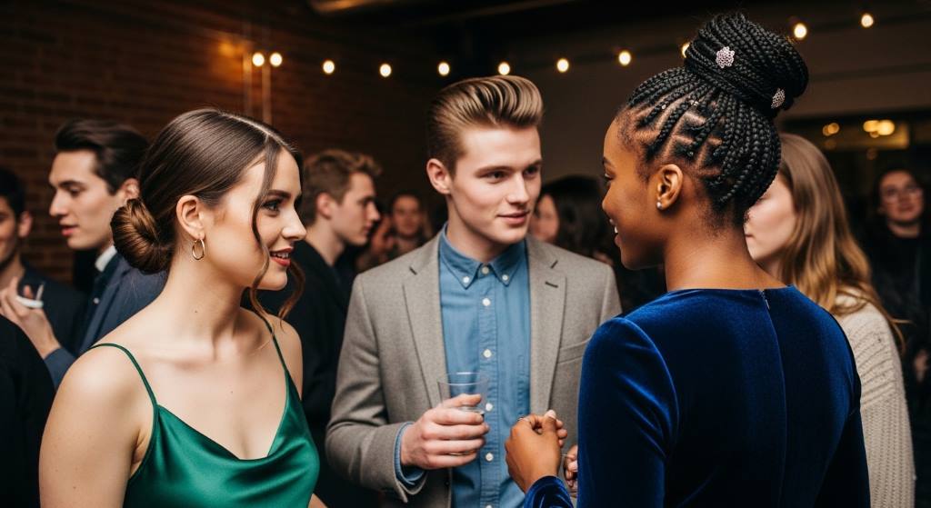 Seattle student styling heatless waves before formal campus event
