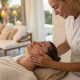 Cold Stone Facial Massage narrows blood vessels to quickly drain fluid, reduce puffiness, and soothe inflammation for a instantly sculpted, refreshed face.
