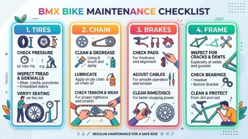 How To Maintain a BMX Bike: Essential Checks for Tires, Chain, Brakes, and Frame