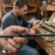 Checking the condition of used fishing equipment