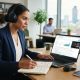 Professional developing digital skills for career advancement